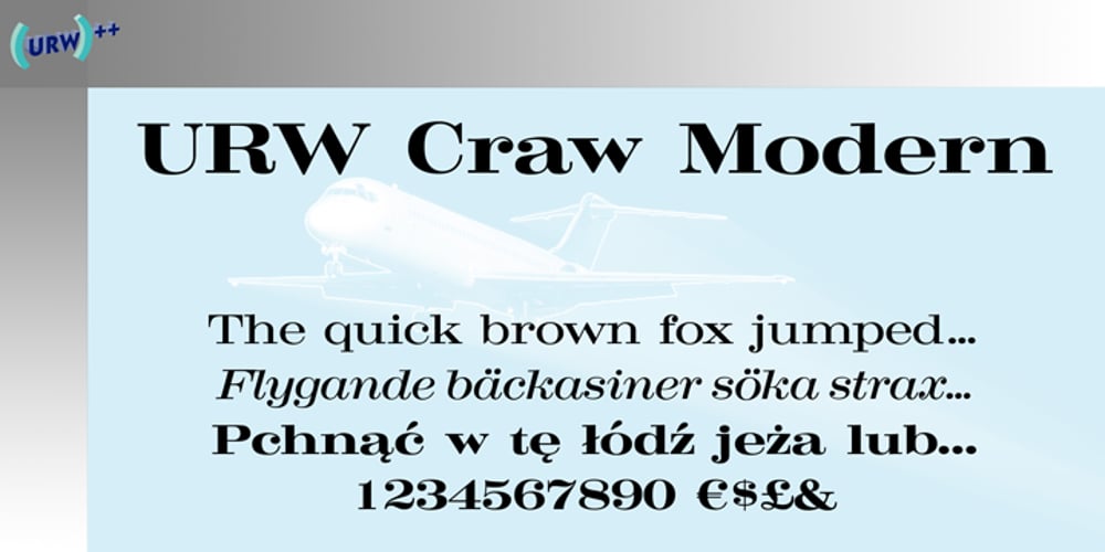 Craw Modern font