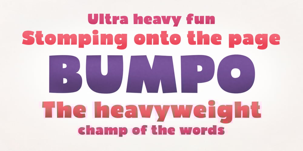 Bumpo font