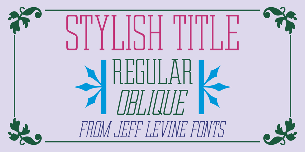 Stylish Title JNL font