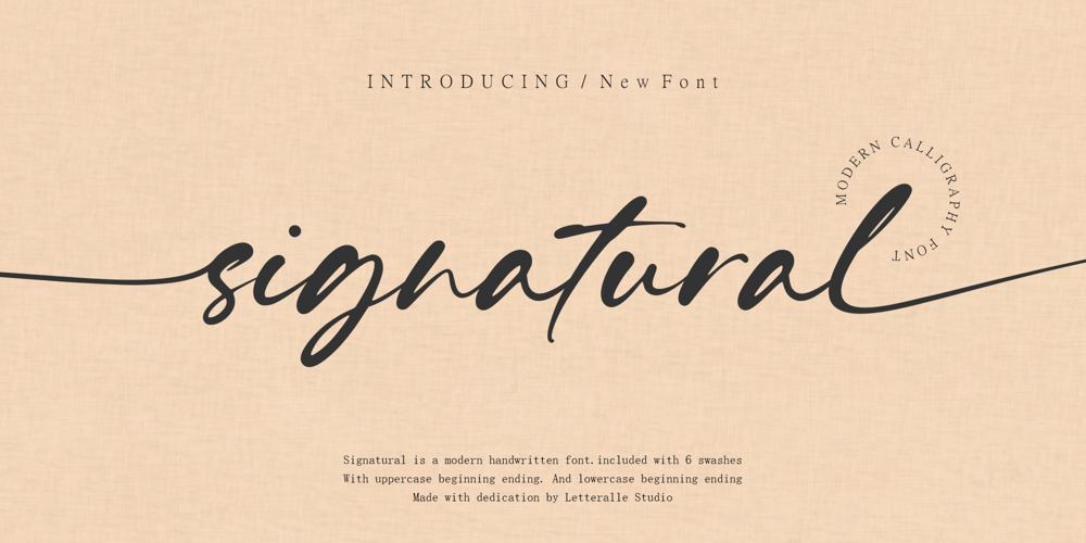 Signatural font