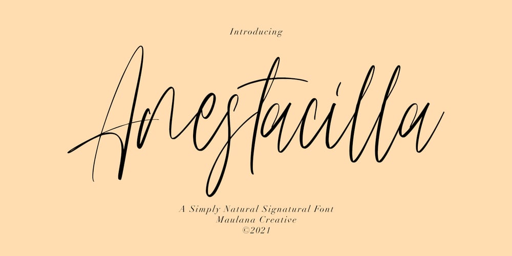 Anestacilla font
