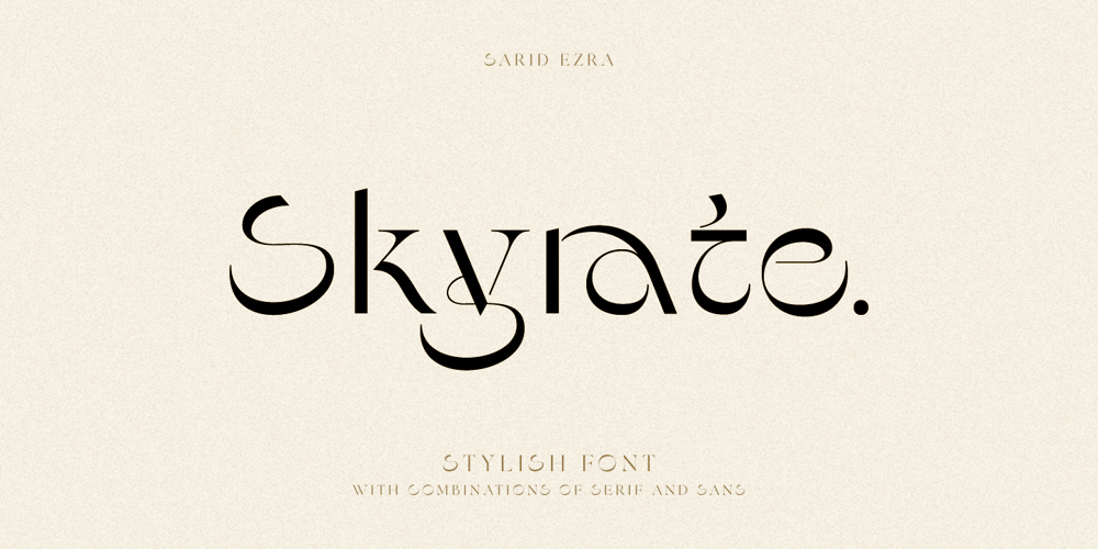 Skyrate font