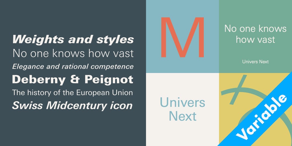 Univers Next Variable font