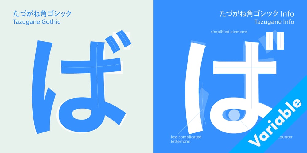 Tazugane Info Variable font