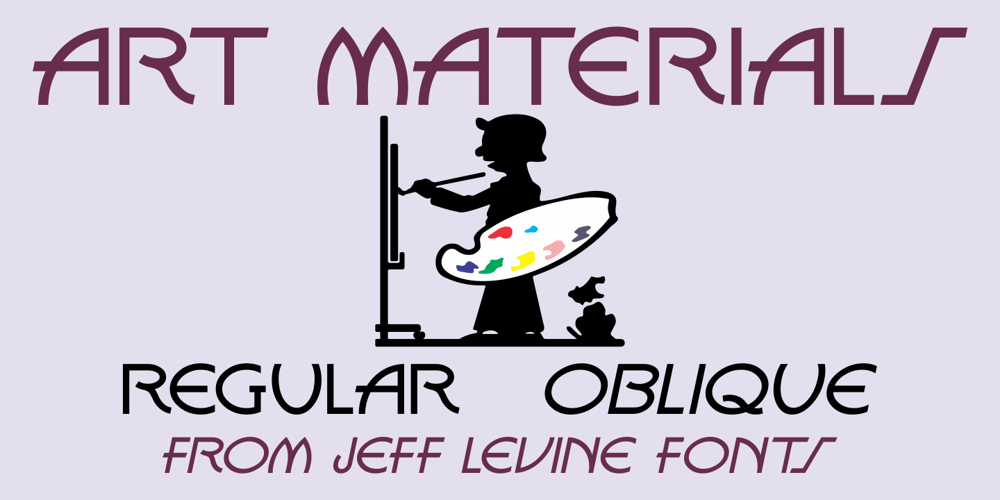 Art Materials JNL font