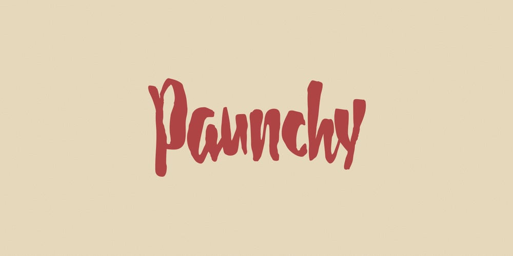 Paunchy font