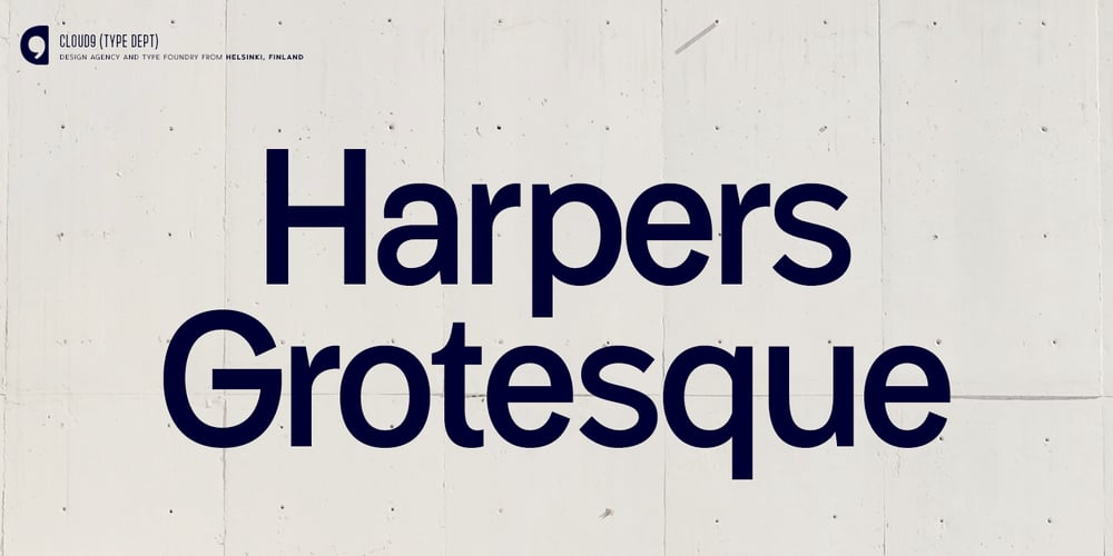 Harpers Grotesque font