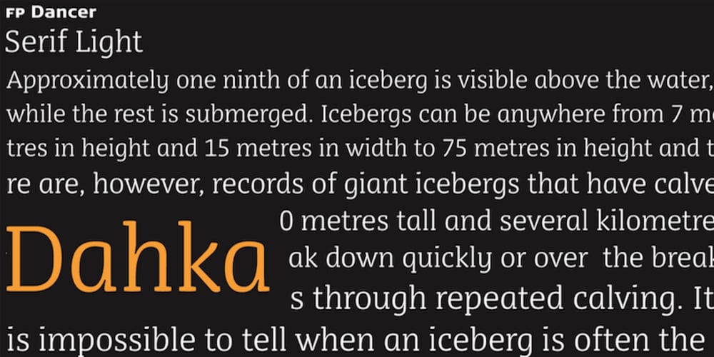 FP Dancer Serif font