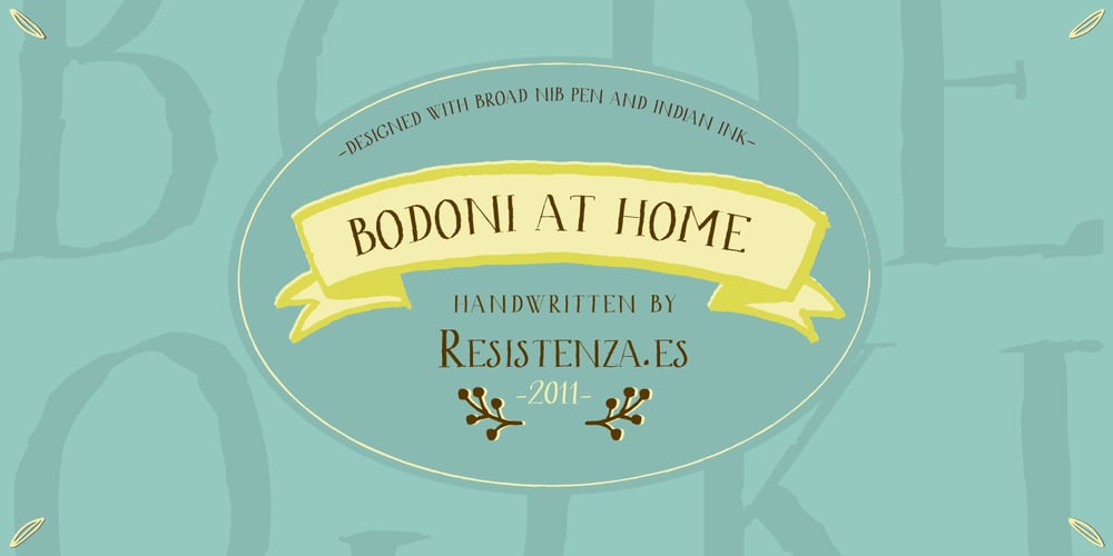 Bodoni At Home font