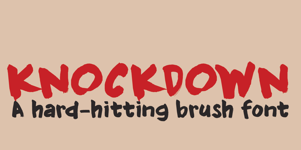 Knockdown font