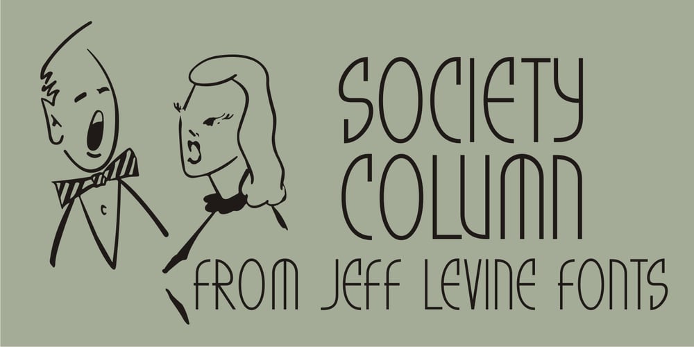 Society Column JNL font
