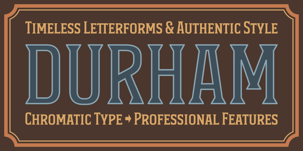 Durham Latin font