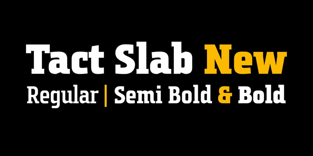Tact Slab New font