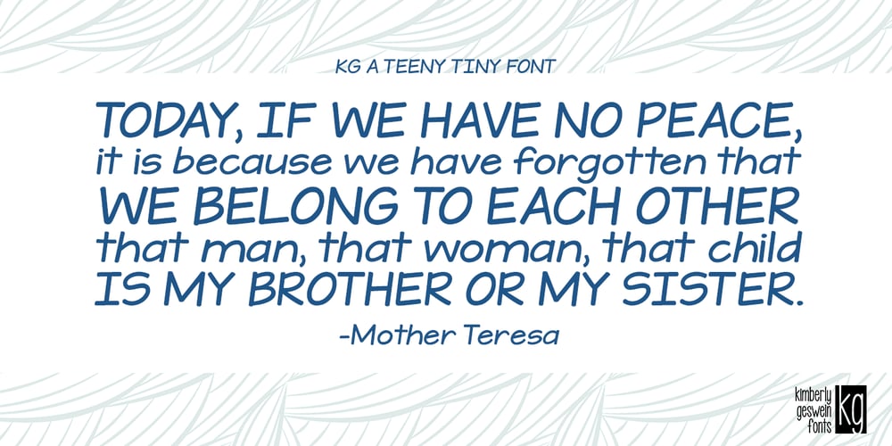 KG A Teeny Tiny Font font