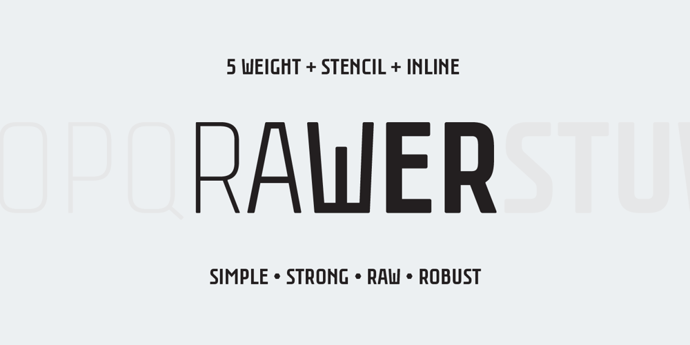 Rawer font