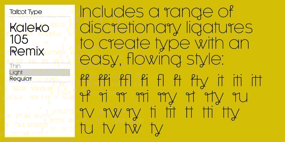 Kaleko 105 Remix font