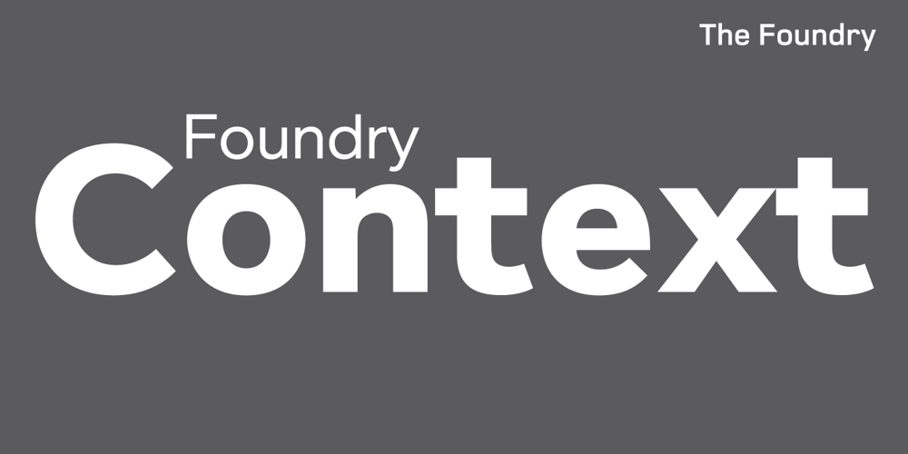 Foundry Context font