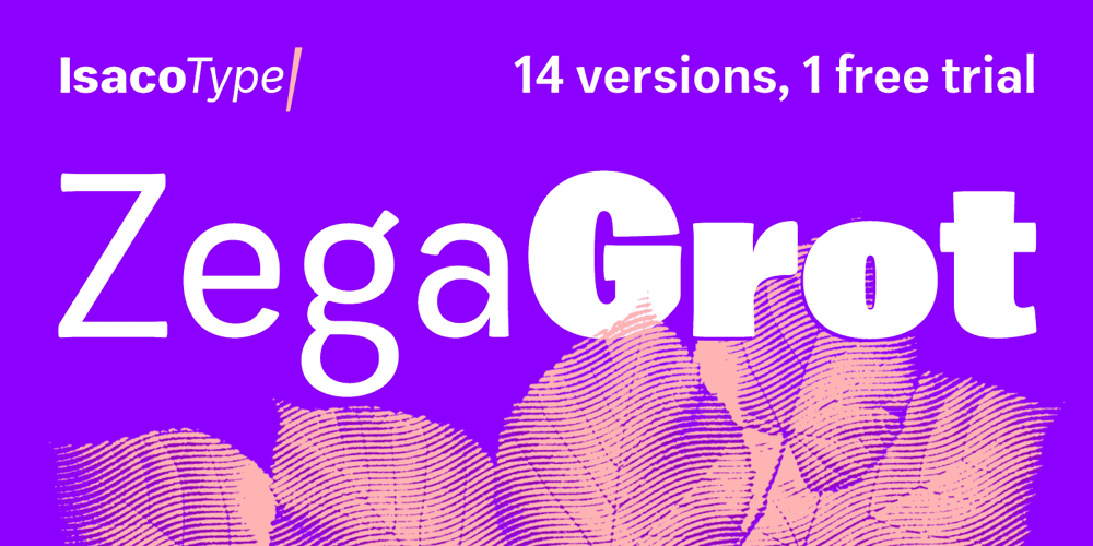 Zega Grot font
