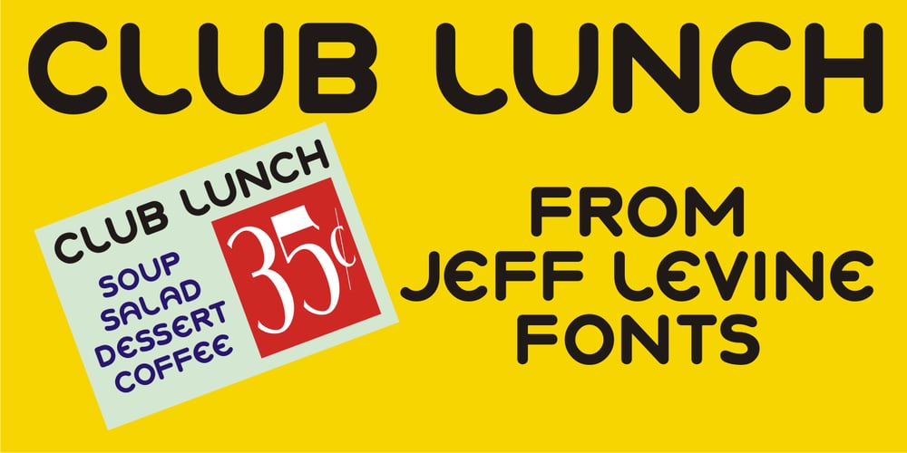 Club Lunch JNL font