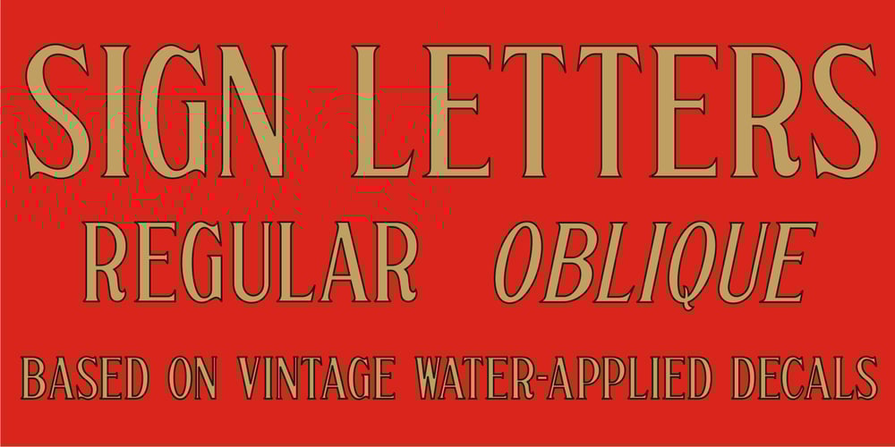 Sign Letters JNL font