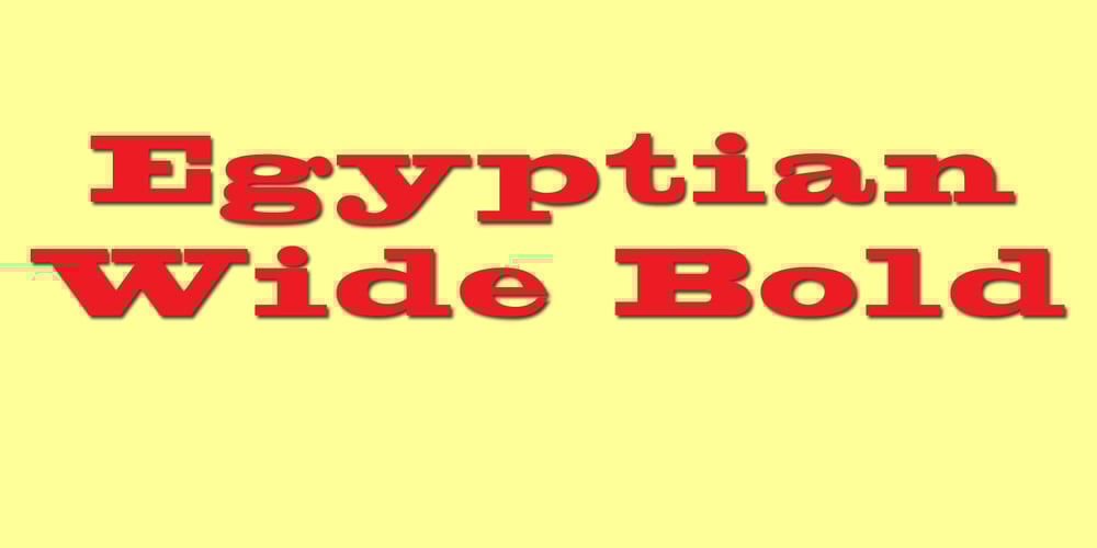 Egyptian Wide font