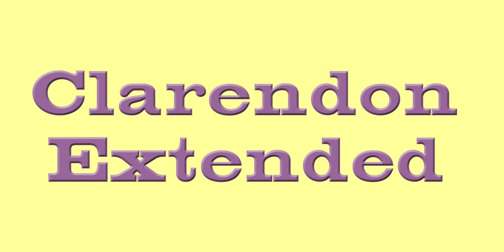 Clarendon Extended font