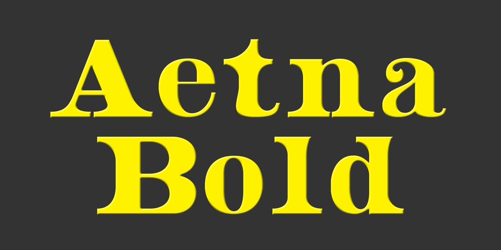Aetna font