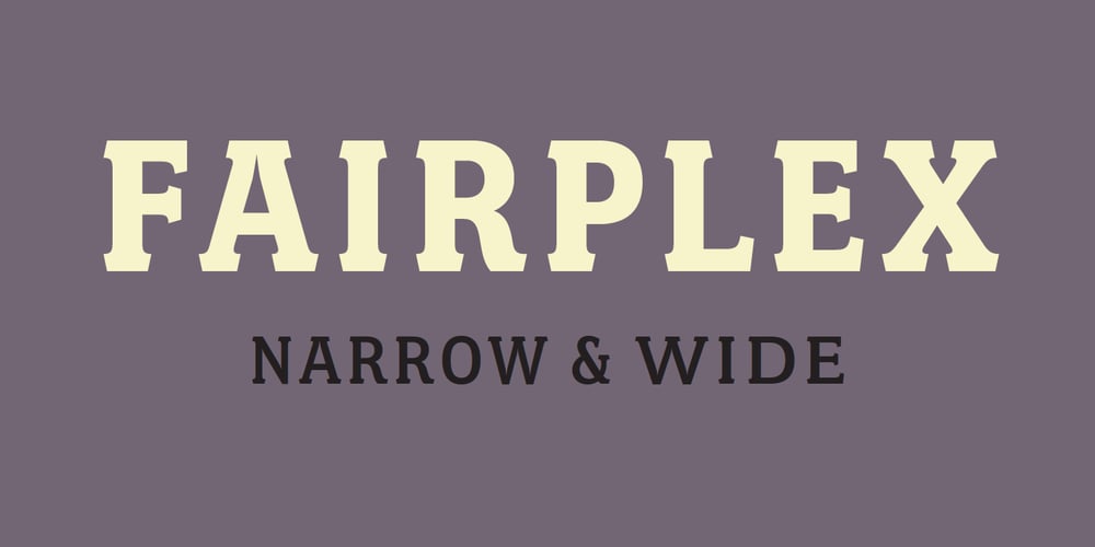 Fairplex font