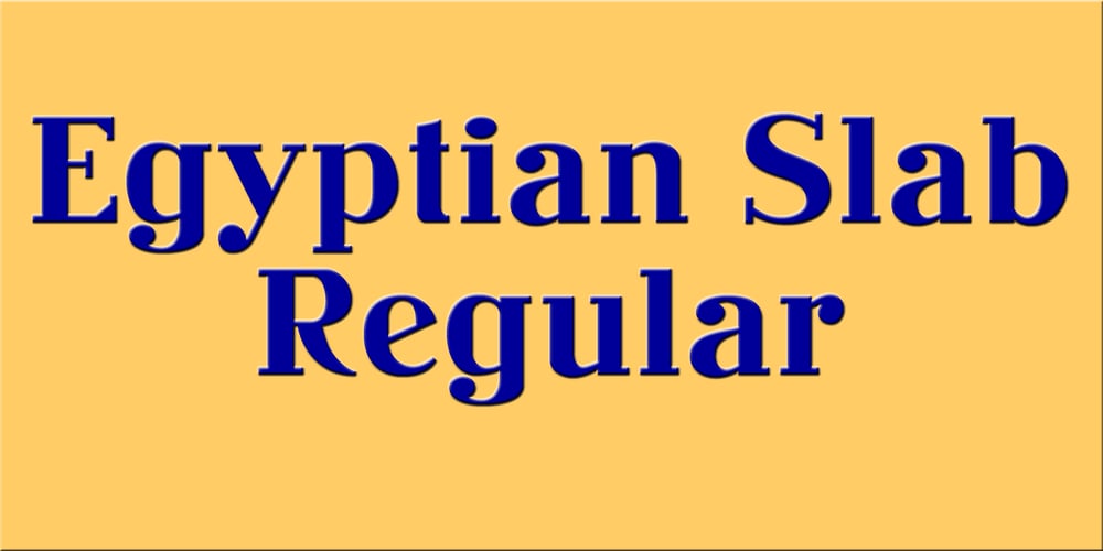 Egyptian Slab font