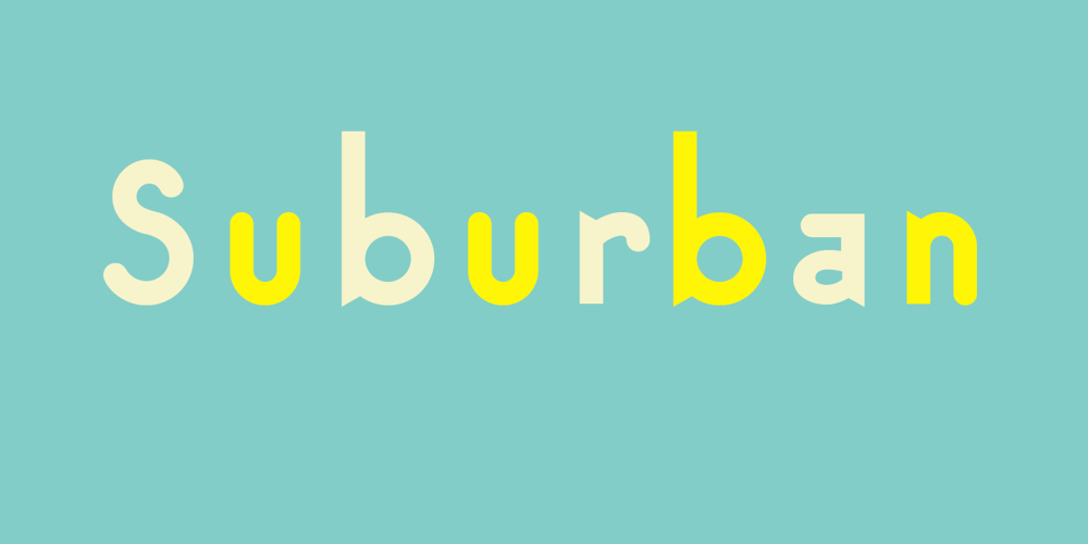 Suburban font