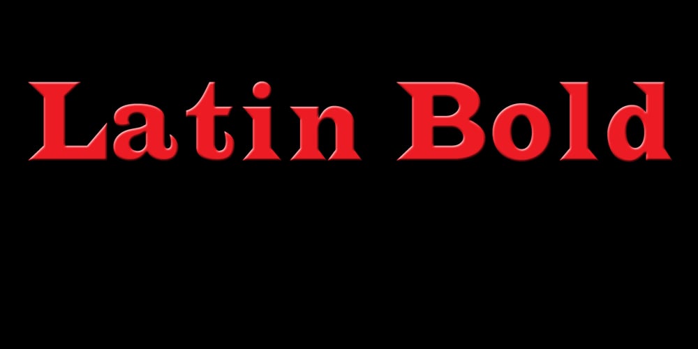 Latin font