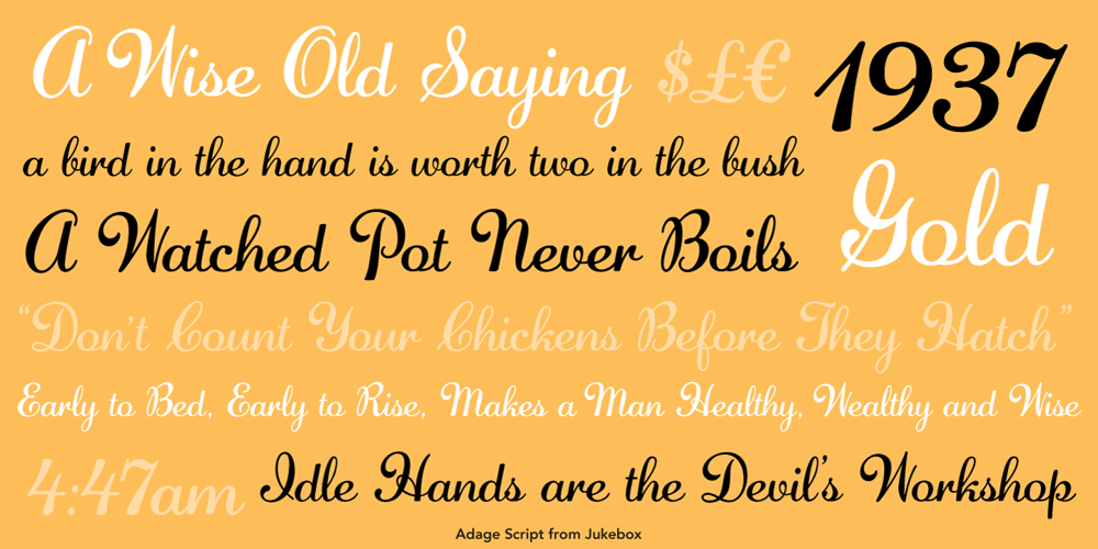 Adage Script JF font