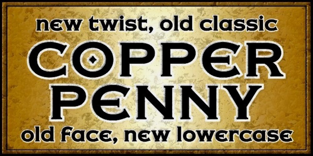 Copper Penny font