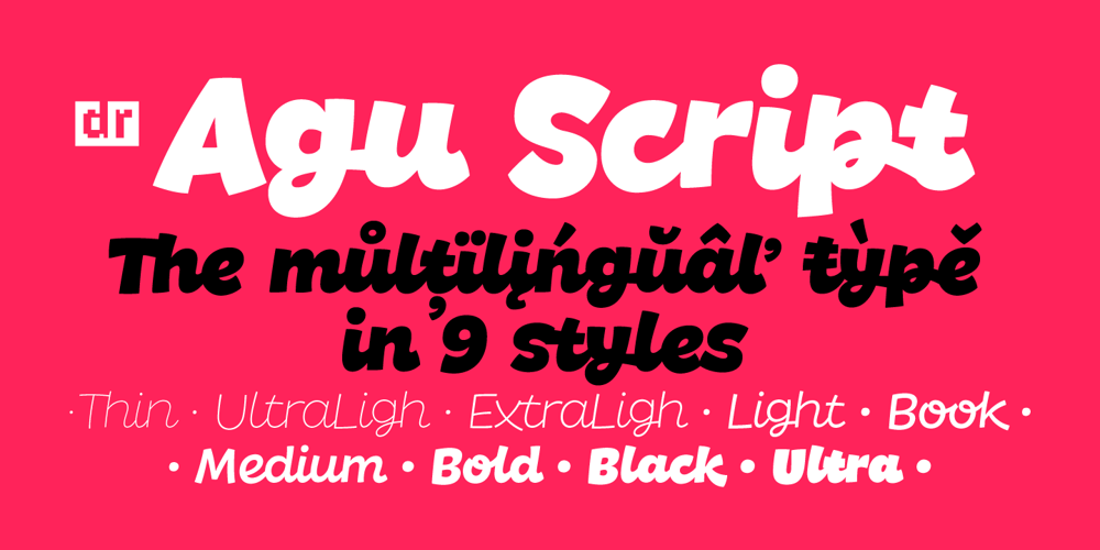 DR Agu Script font