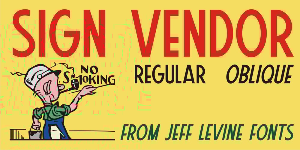 Sign Vendor JNL font