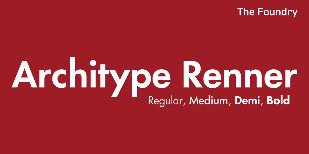 Architype Renner font