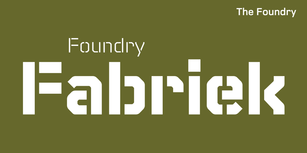 Foundry Fabriek font