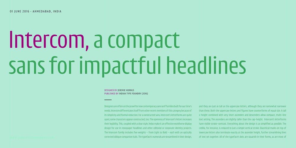 Intercom font