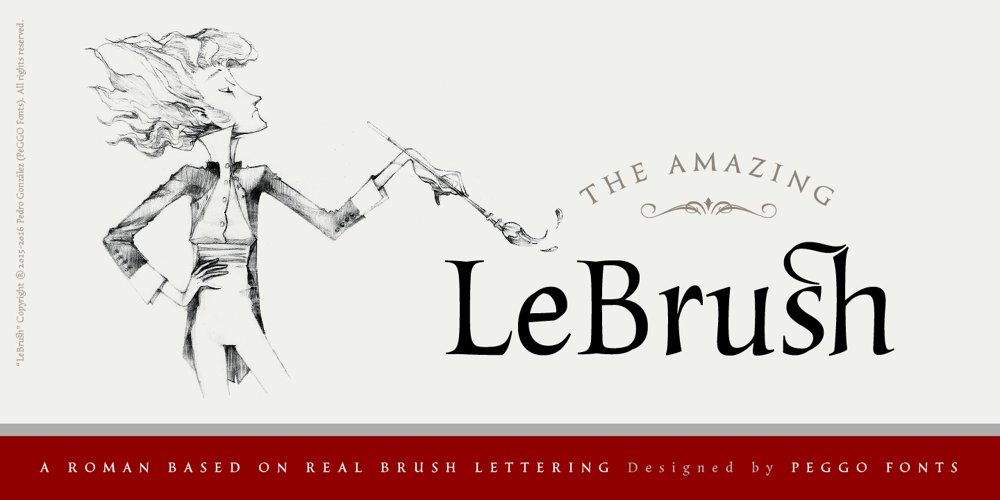 LeBrush font