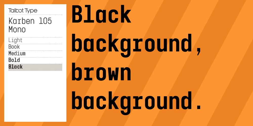 Karben 105 Mono font