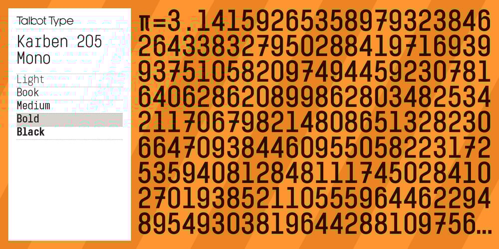 Karben 205 Mono font