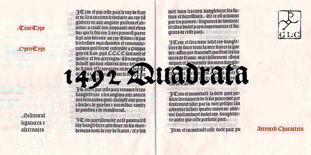 1492 Quadrata font
