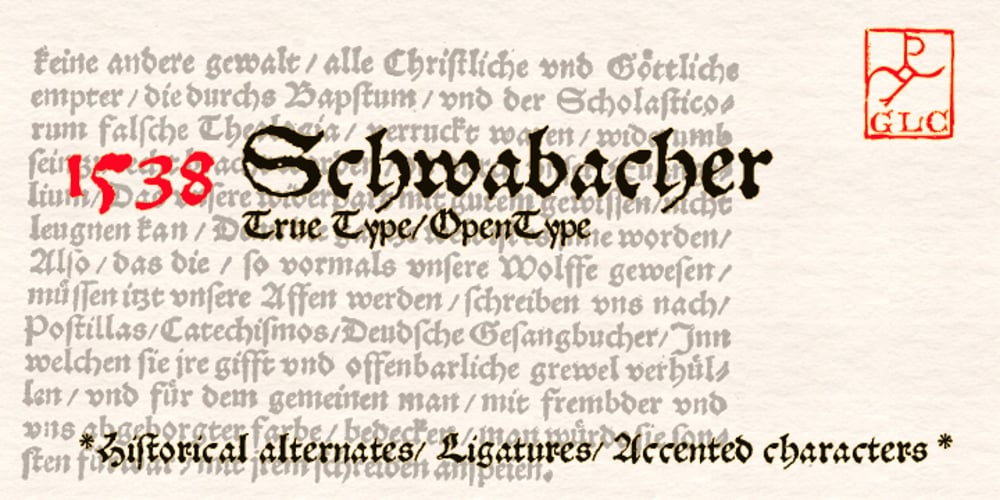 1538 Schwabacher font