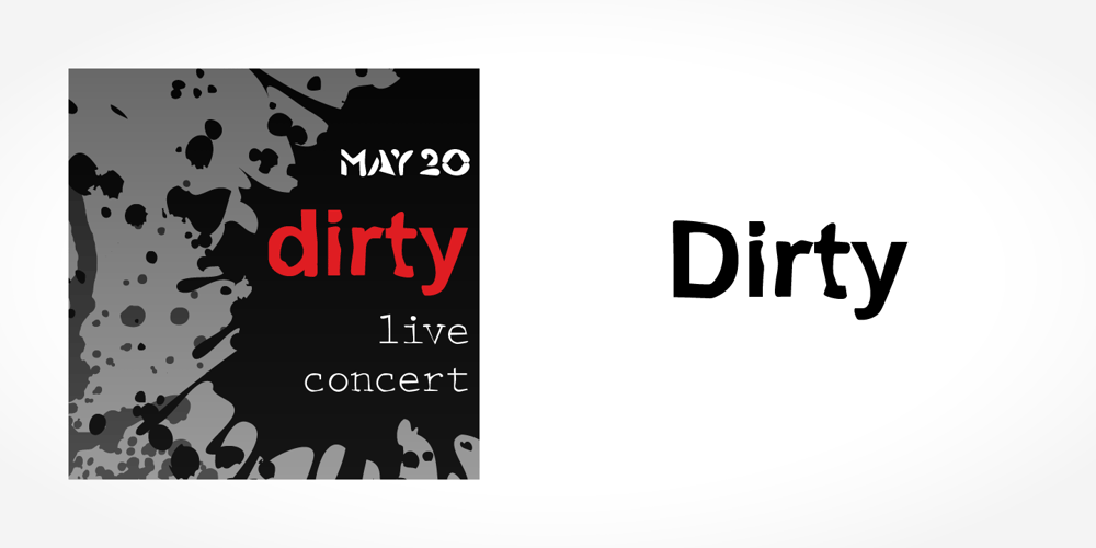 Dirty font
