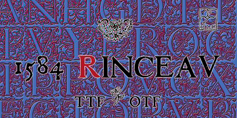 1584 Rinceau font