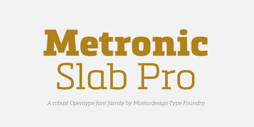 Metronic Slab Pro font