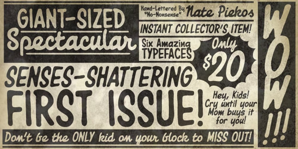 Giant Sized Spectacular BB font