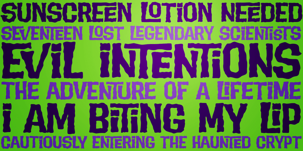 Evil Intentions PB font
