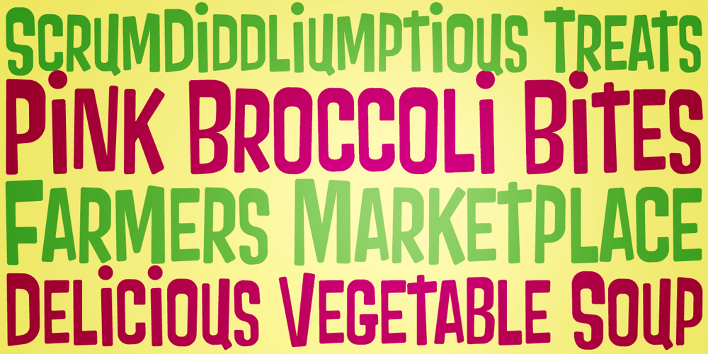 Pink Broccoli PB font