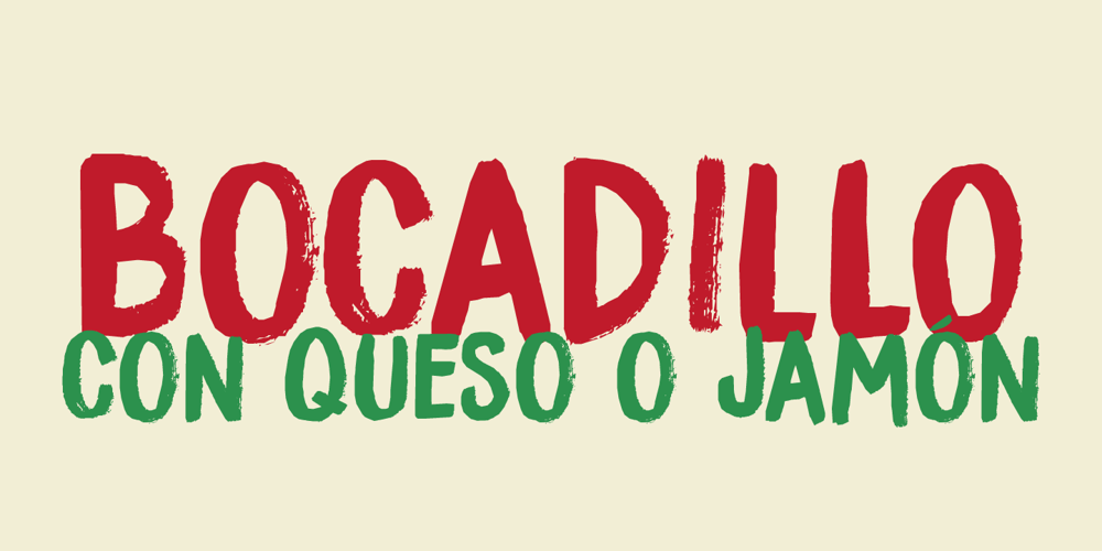 Bocadillo font